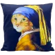 Cat Cushion Cover Girl with a Pearl Earring - a purr-fect gift