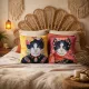 Cat Cushion Frida Kahlo Yellow