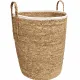 Seagrass Laundry Basket with White Trim