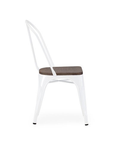 Industriële Bistro Stoel Wit Industriële Bistro Stoel Wit