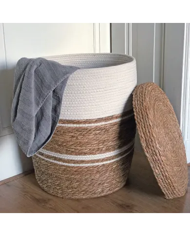 Wide Laundry Basket with Lid XL