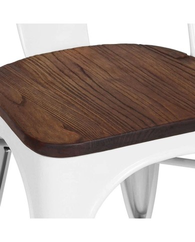 Industriële Bistro Stoel Wit