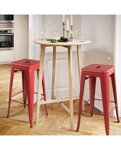 Industriële Metalen Barkruk Rood Industriële Metalen Barkruk Rood