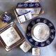 Oven Dish in Floral Lace Blue - hand-crafted kitchenware