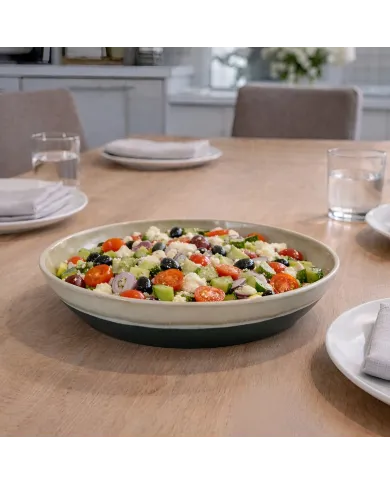 Retro Salade Schaal - mooie moderne rustieke serveerschaal