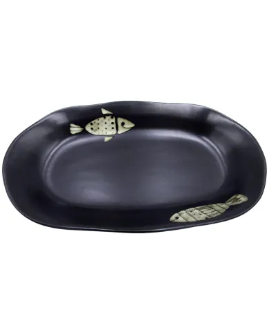 Ovale Serveerbord met Visdesign