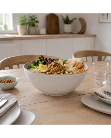 Saladeschaal Nordic Grey - Scandinavische eenvoud en stijl