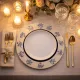 Charger Plate in Floral Lace Blue