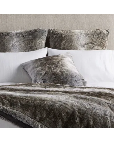 Alaskan Wolf Faux Fur Throw 130x170