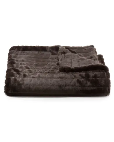 Bruine Mink-Imitatiebont Plaid 120x110