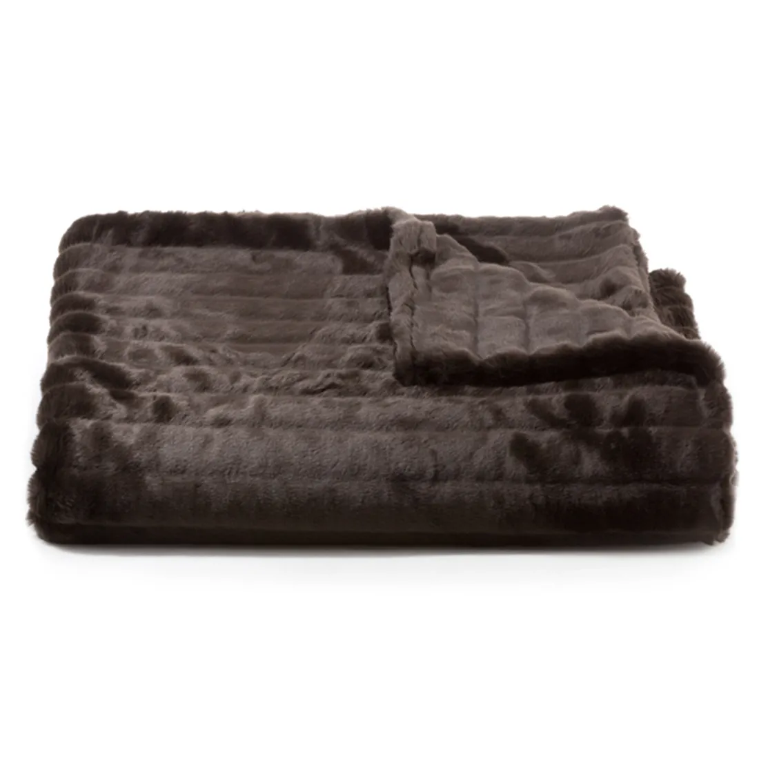 Brown Mink Faux Fur Throw 120x110