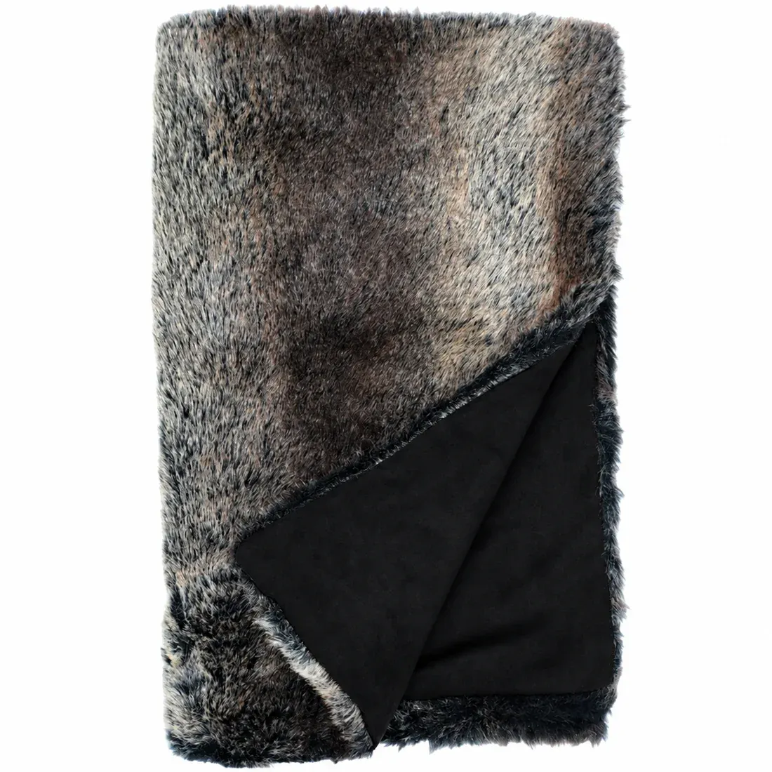 Grizzly Bear Faux Fur Throw 100x110