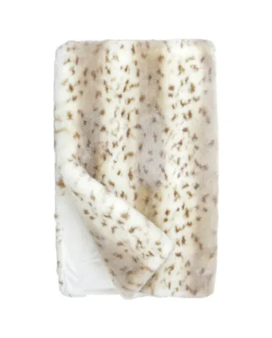 Snow Leopard Imitatiebont Plaid 100x110