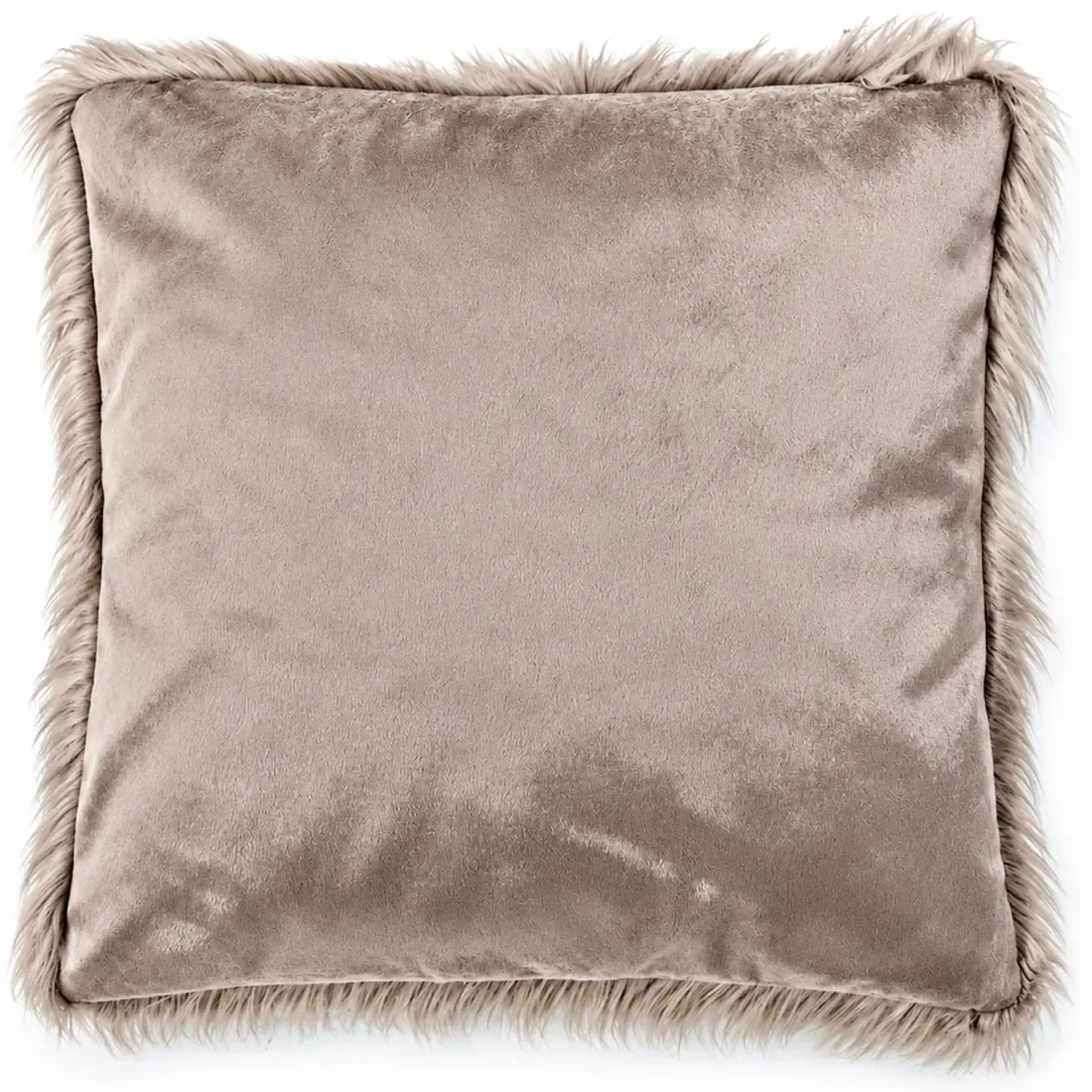 Fluffy Beige Faux Fur Cushion - for a cosy, warm atmosphere