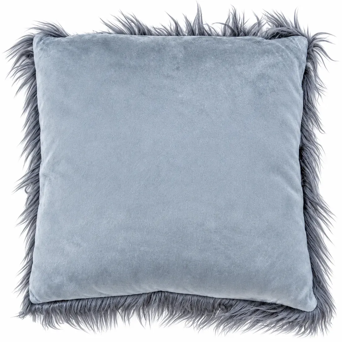 Fluffy Grey Faux Fur Cushion - soft fluffy scatter cushions