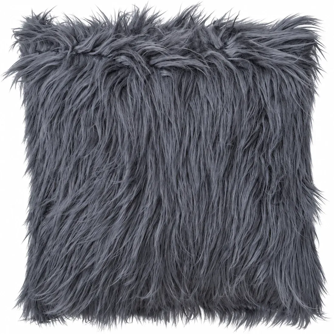 Fluffy Grey Faux Fur Cushion - soft fluffy scatter cushions