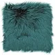 Fluffy Faux Fur Cushion Teal