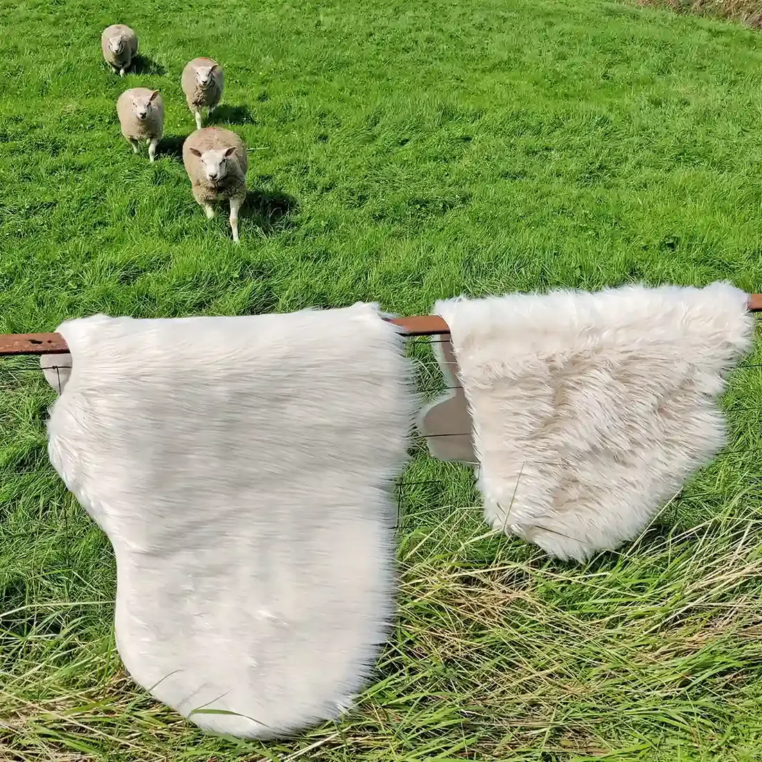 Imitatie Witte Schapenvacht - 100% diervriendelijk en zacht