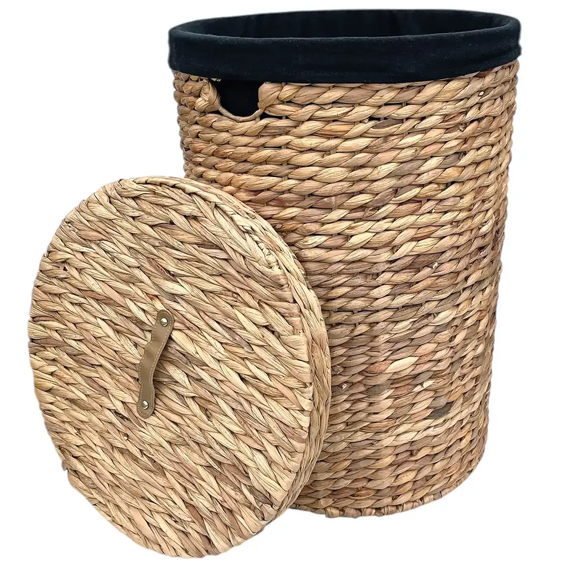 Water Hyacinth XXL Laundry Basket Black