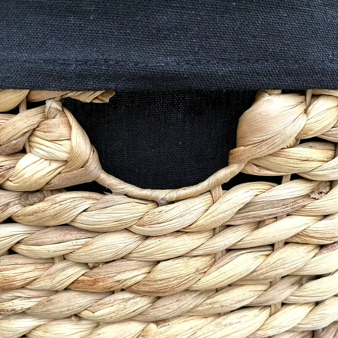 Water Hyacinth XXL Laundry Basket Black