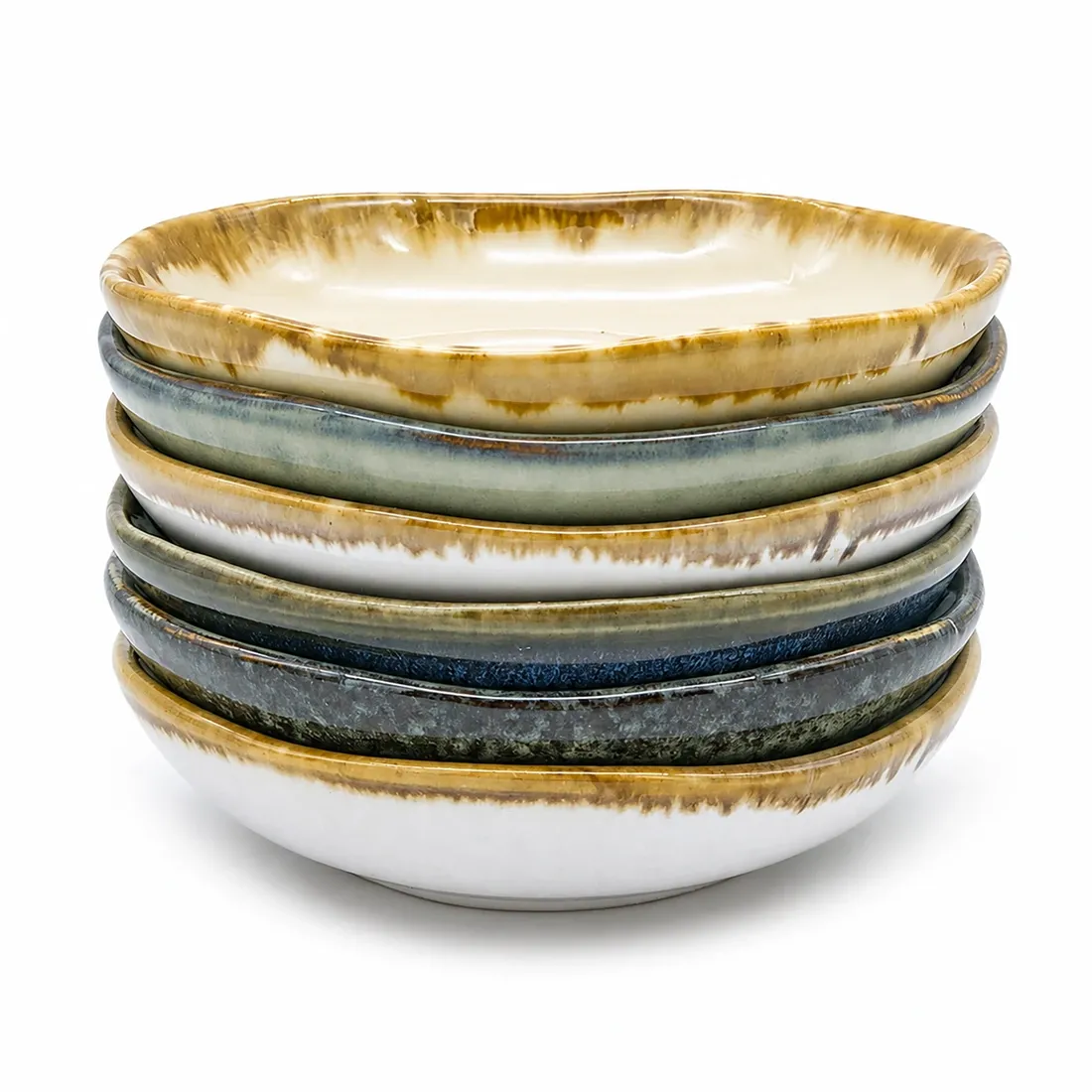 Stoneware Dipping Bowl Set | small soy sauce & condiment bowls