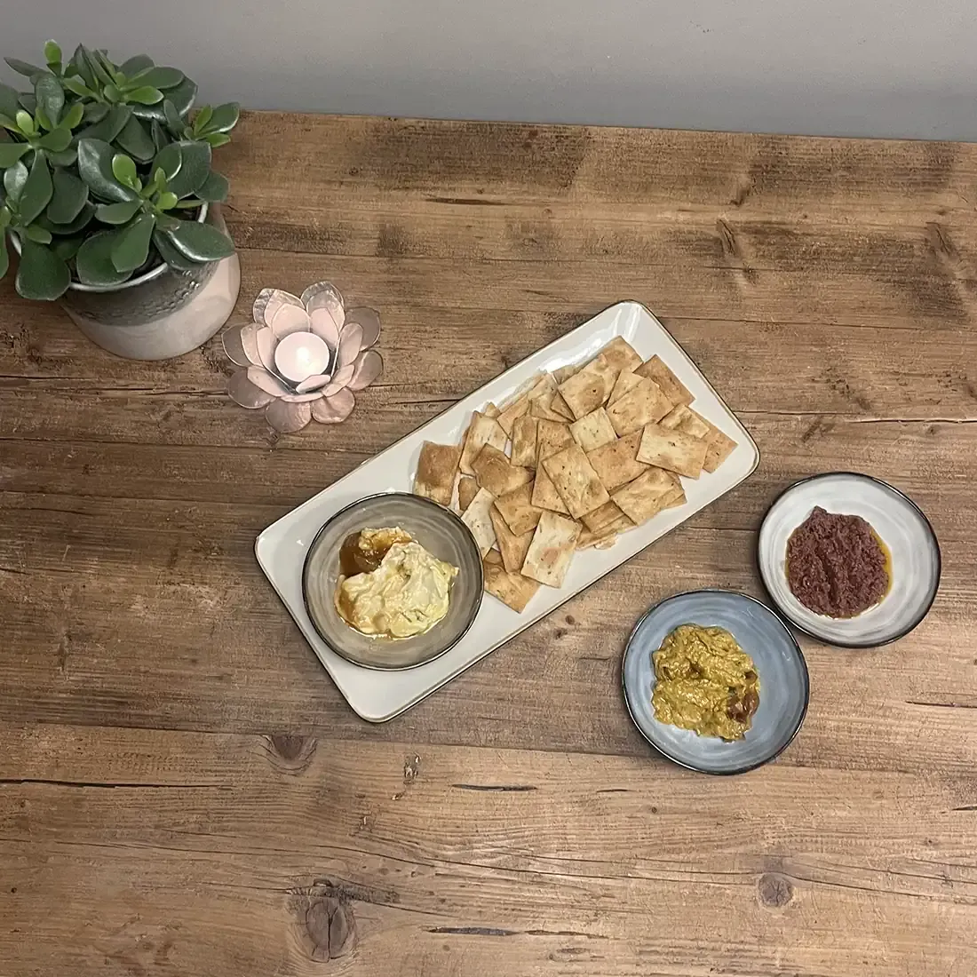 Tapas Bowls in Blue - hand-glazed stoneware snack dishes