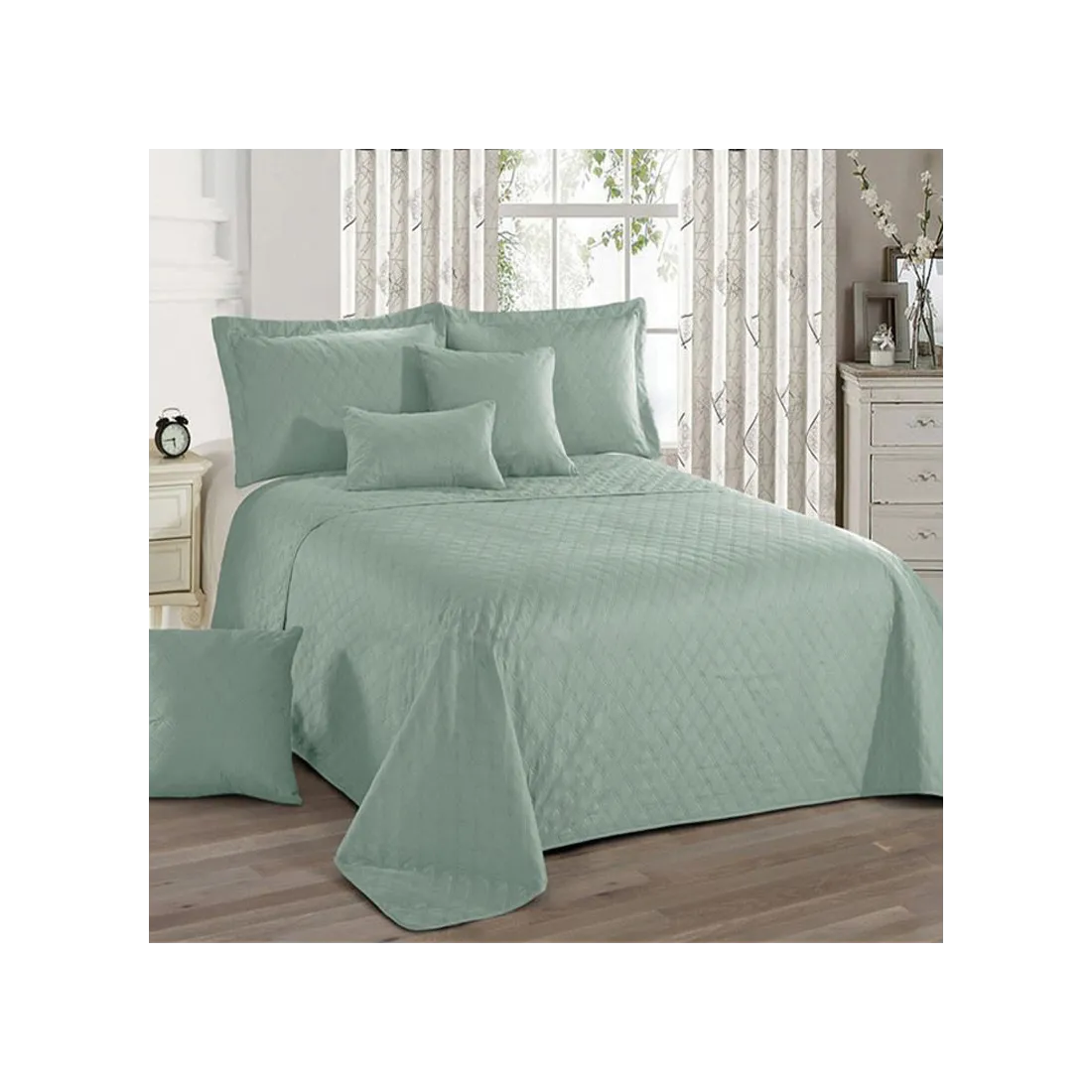 Reversible Bedspread Moss Green