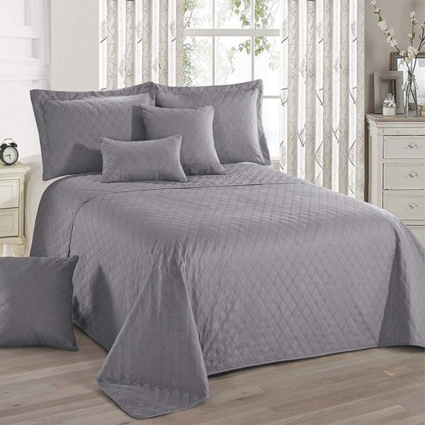 Reversible Bedspread Ash Grey