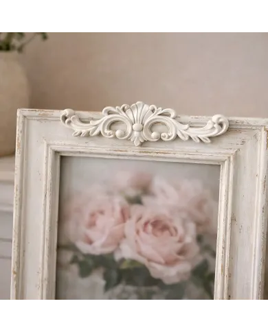 Furniture Appliques Scroll Pediment - decorative vintage trim