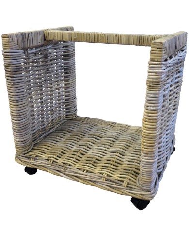 Kubu Log Basket on Wheels