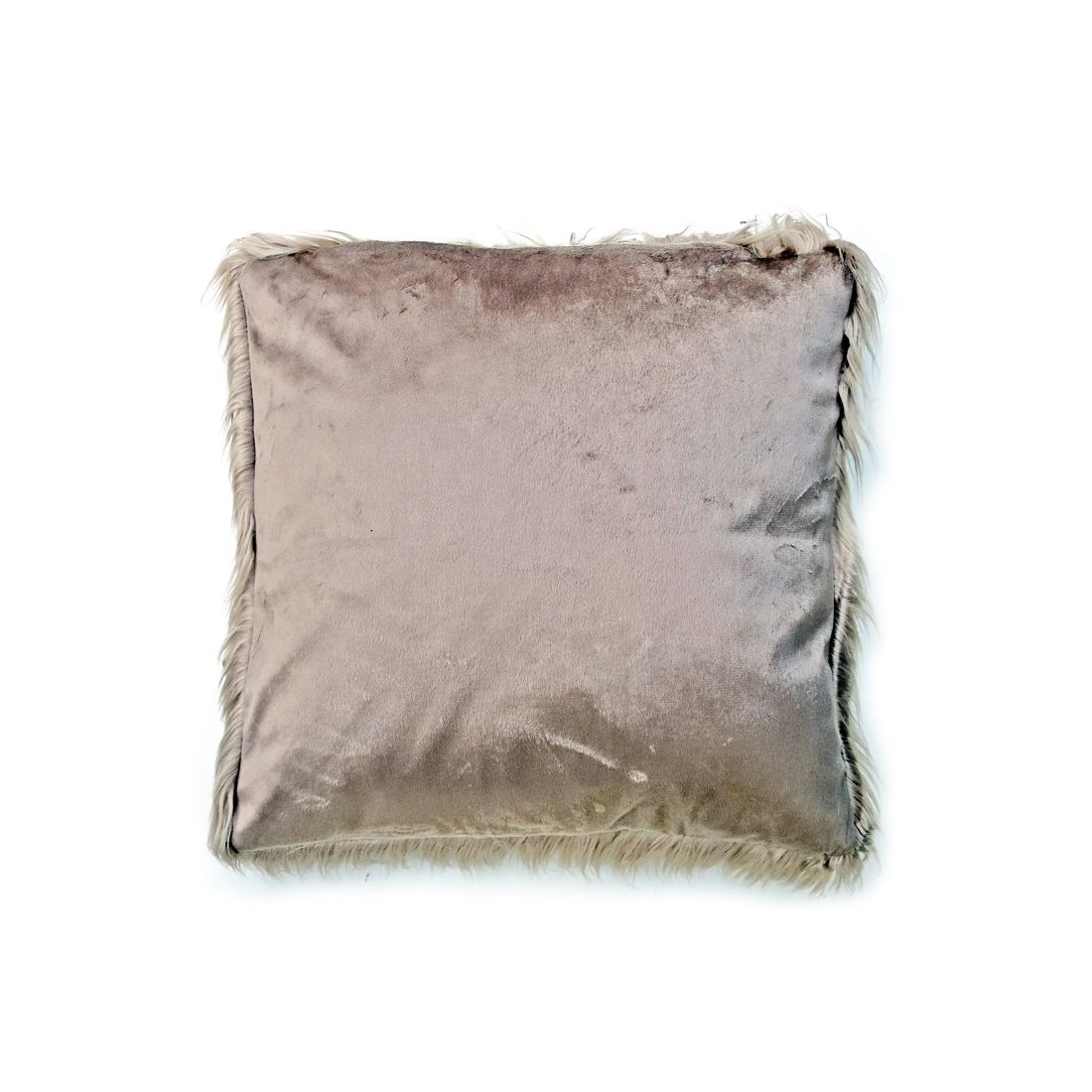 Fluffy Beige Faux Fur Cushion - for a cosy, warm atmosphere