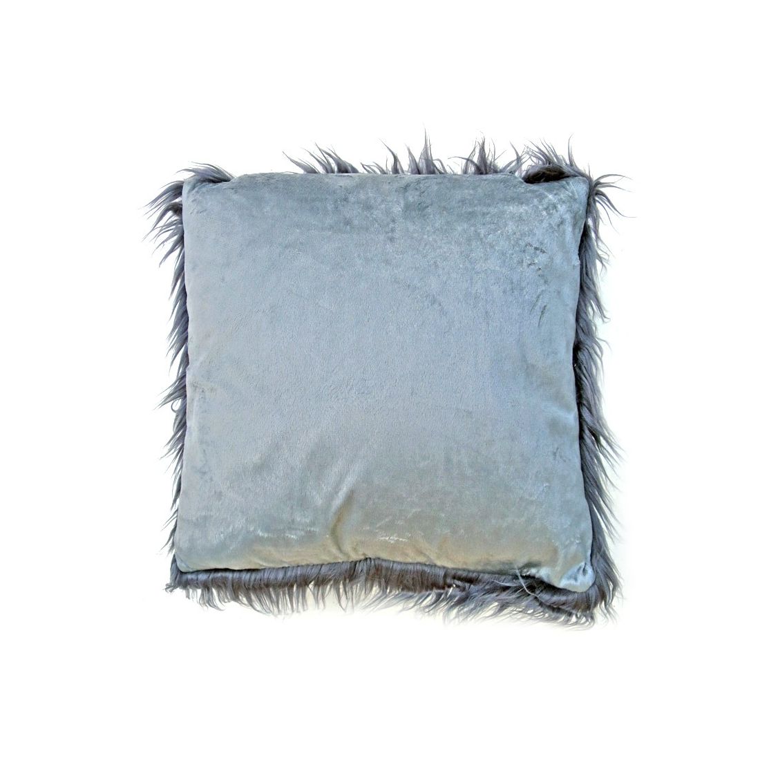 Fluffy Grey Faux Fur Cushion - soft fluffy scatter cushions