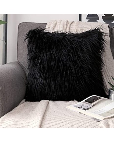 Fluffy Scatter Cushion Black Fluffy Scatter Cushion Black