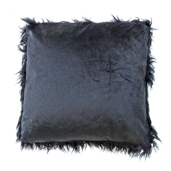 Fluffy Scatter Cushion Black