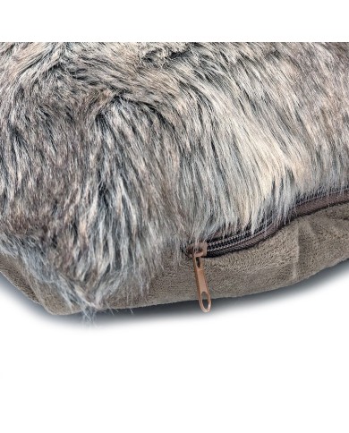 Faux Fur Cushion Taupe Faux Fur Cushion Taupe