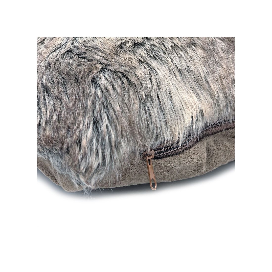 Faux Fur Cushion Taupe