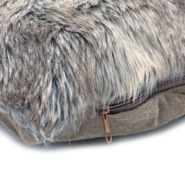 Faux Fur Cushion Taupe