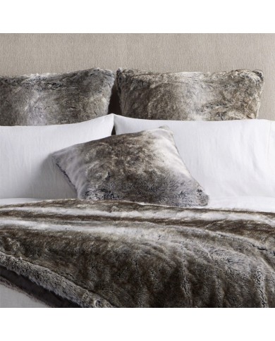 Imitatiebont Grijze Kussen Alaskan Wolf Imitatiebont Grijze Kussen Alaskan Wolf