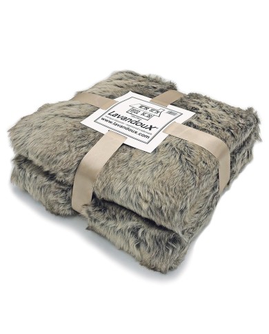 Faux Fur Throw Taupe 130x170 Faux Fur Throw Taupe 130x170