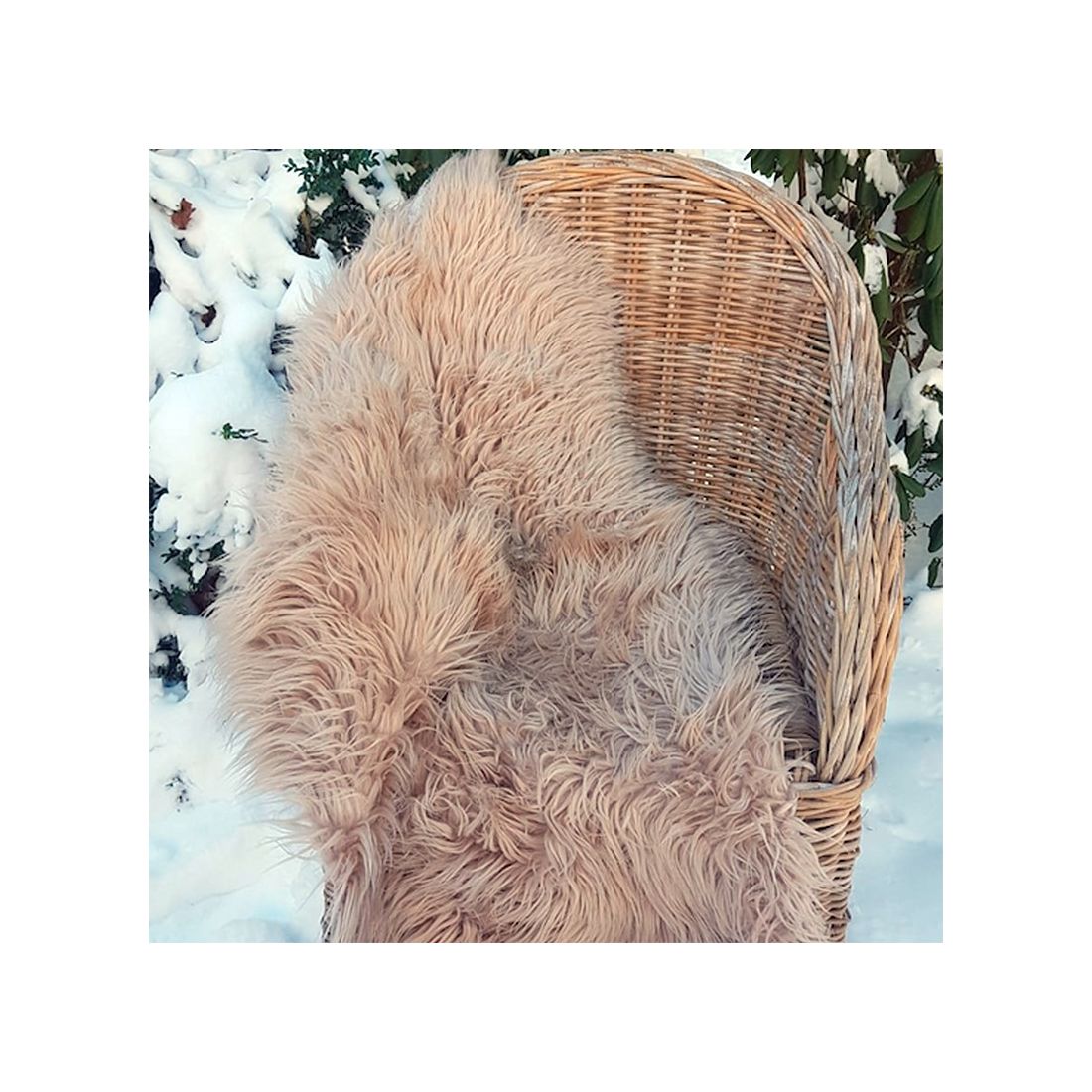 Beige Faux Sheepskin Rug