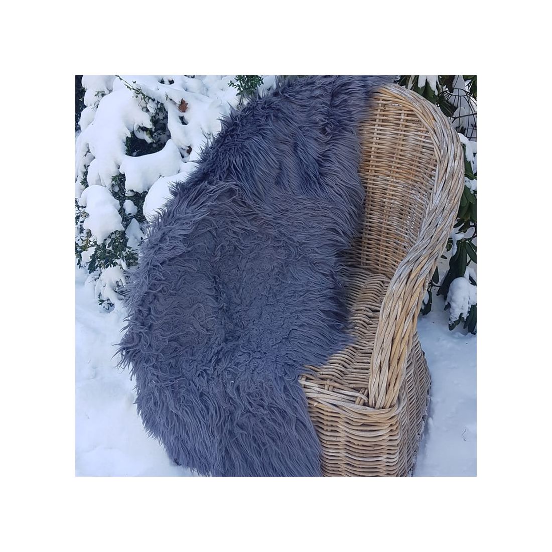 Grey Faux Sheepskin Rug