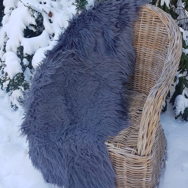 Grey Faux Sheepskin Rug