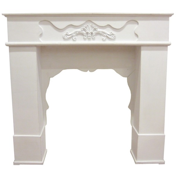 Wooden Fireplace Mantel White