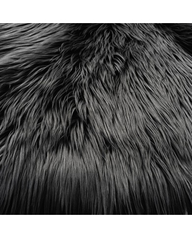 Black Faux Sheepskin Rug