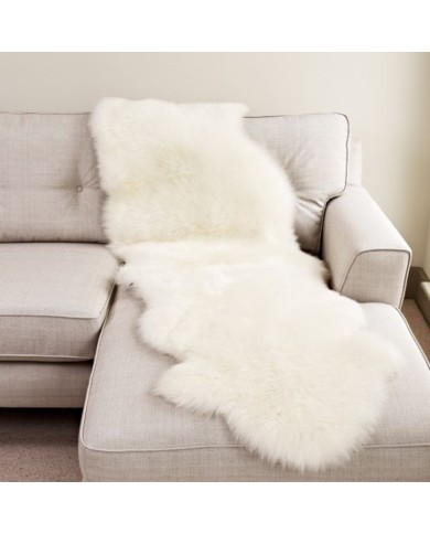 Faux Sheepskin Rug White XL