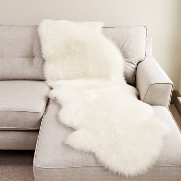 Faux Sheepskin Rug White XL