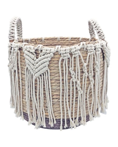 Boho Basket with Macramé