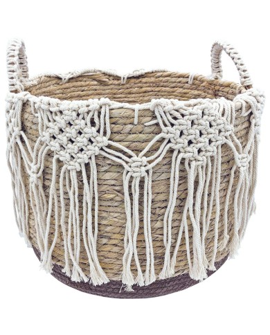 Boho Basket with Macramé