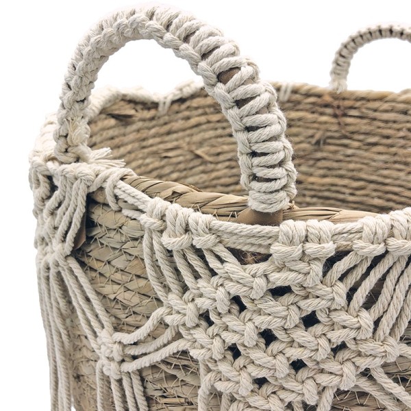 Boho Basket with Macramé