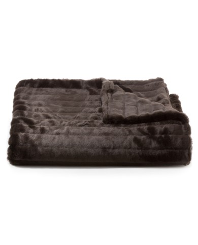 Faux Fur Throw Chocolate Mink 120x110